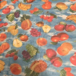 Fruit design polyester scarf